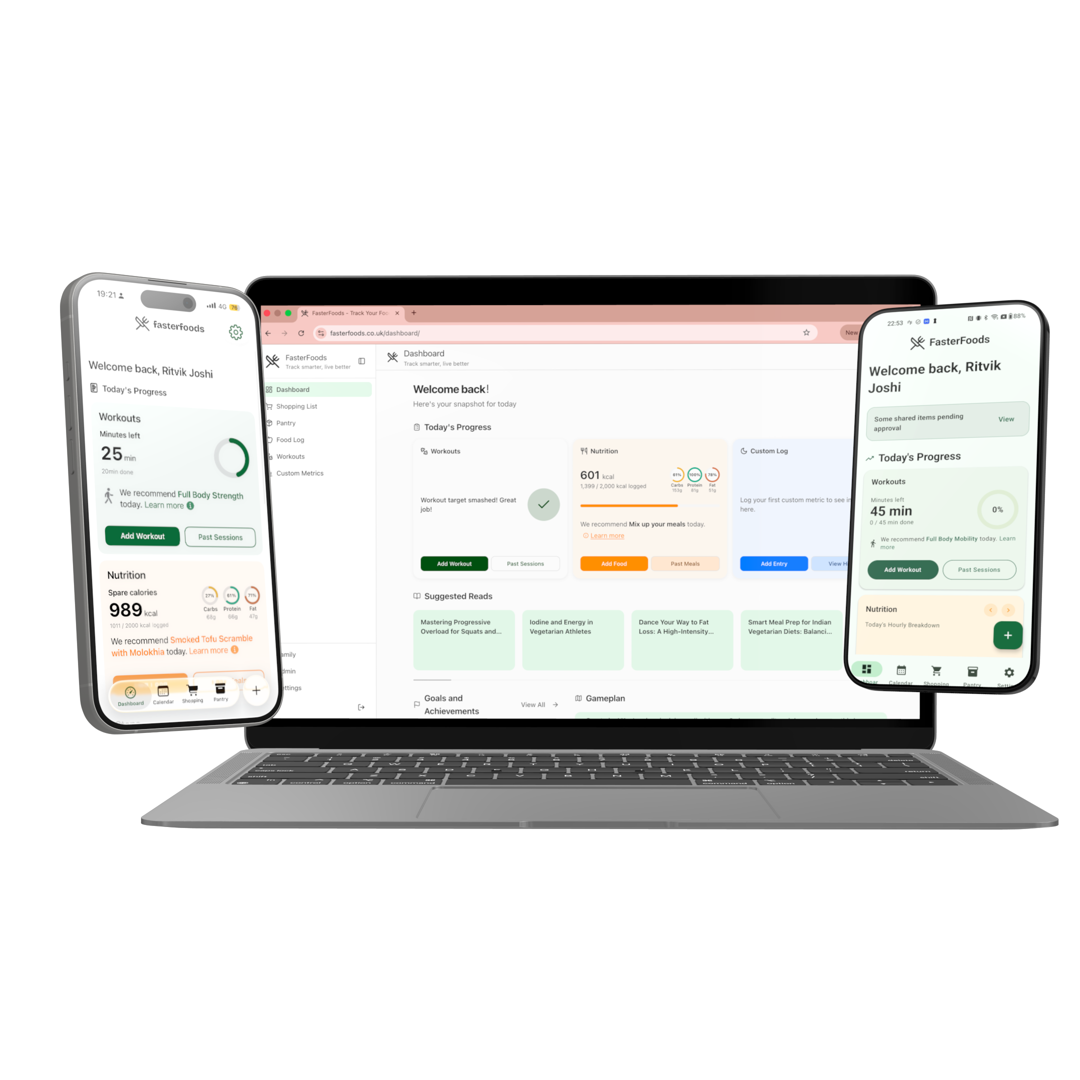FasterFoods across all your devices