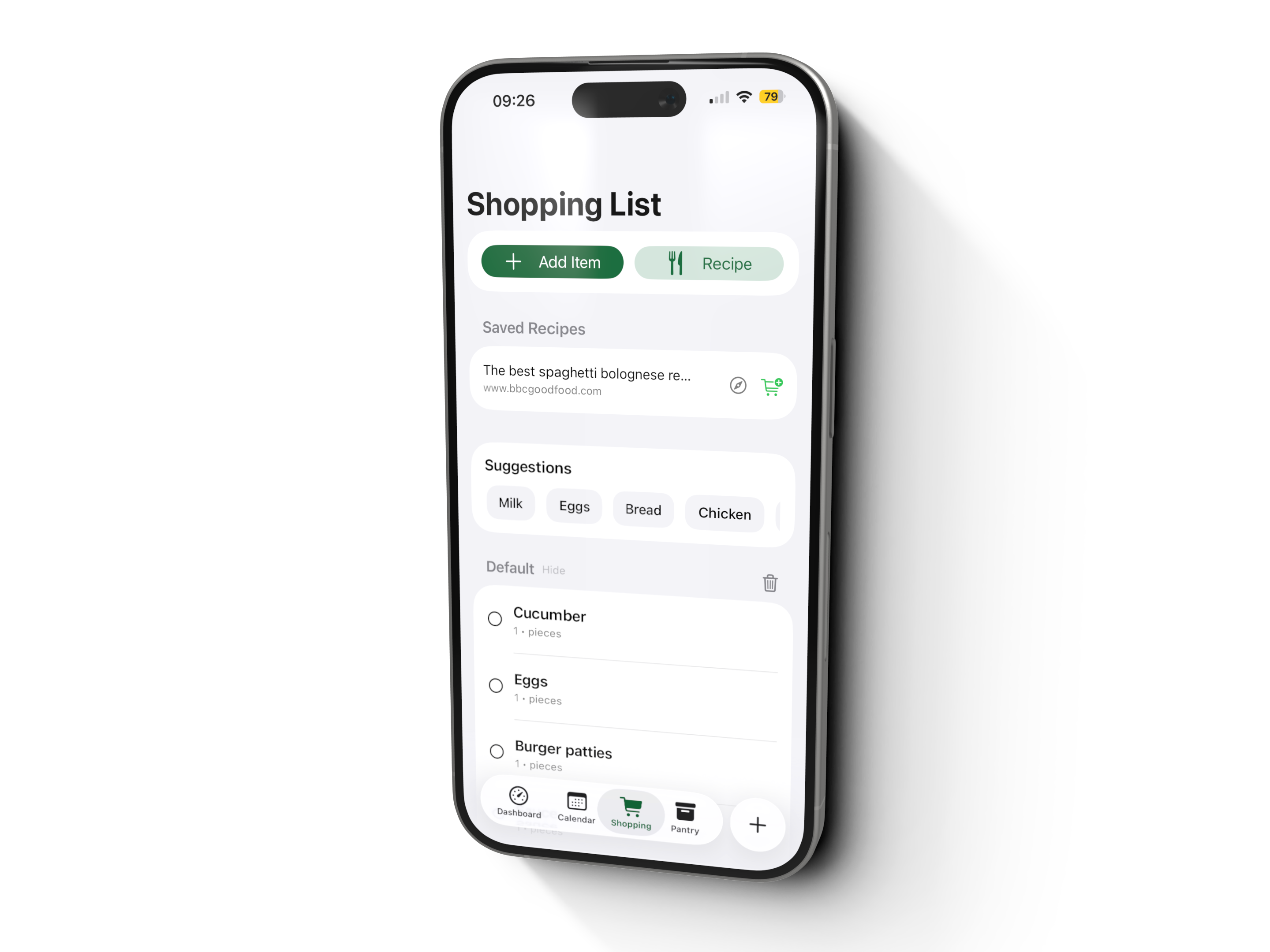 2. Generate a smart shopping list